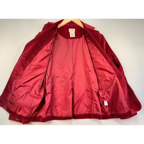L.L.Bean Womens Academia Witchy Corduroy Blazer Jacket 4P Red - Picture 6 of 10